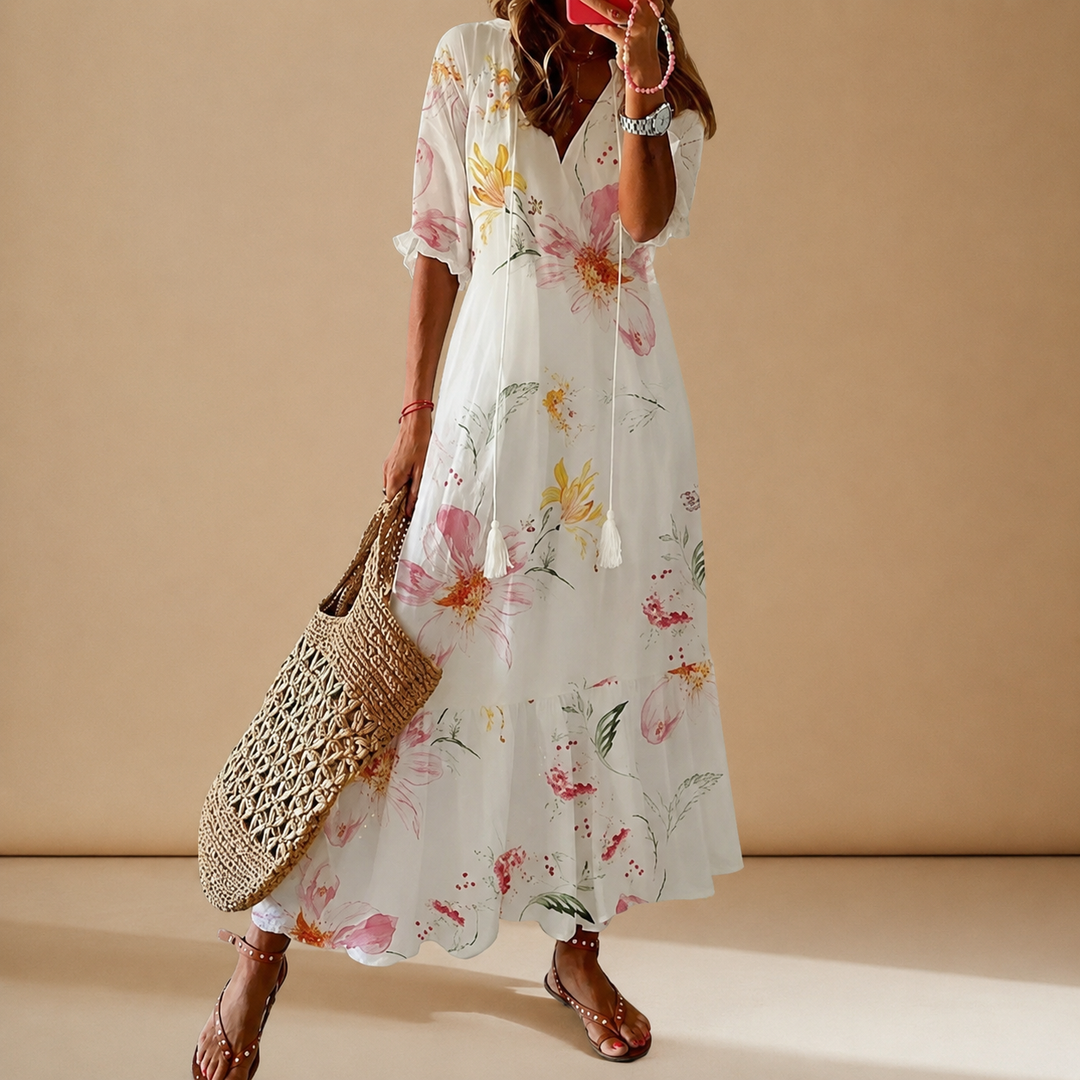 Amelia | Floral Maxi Dress for Effortless Summer Style