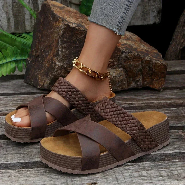 FLORE - SoftStep Braided Sandals