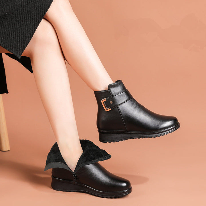 Blair | Women’s Ankle Boots with Buckle Strap and Low Sole