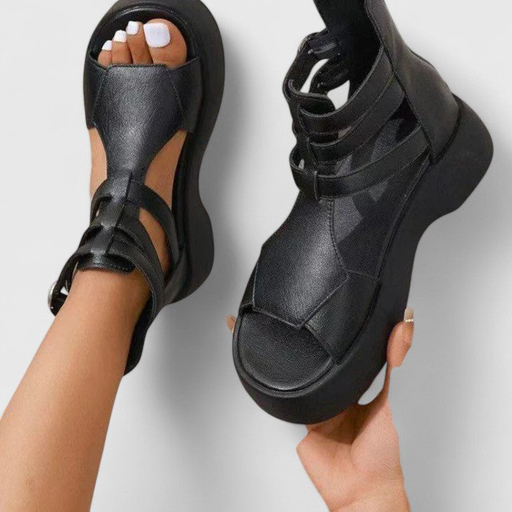 Ivana | Platform Comfort Sandals with Adjustable Straps