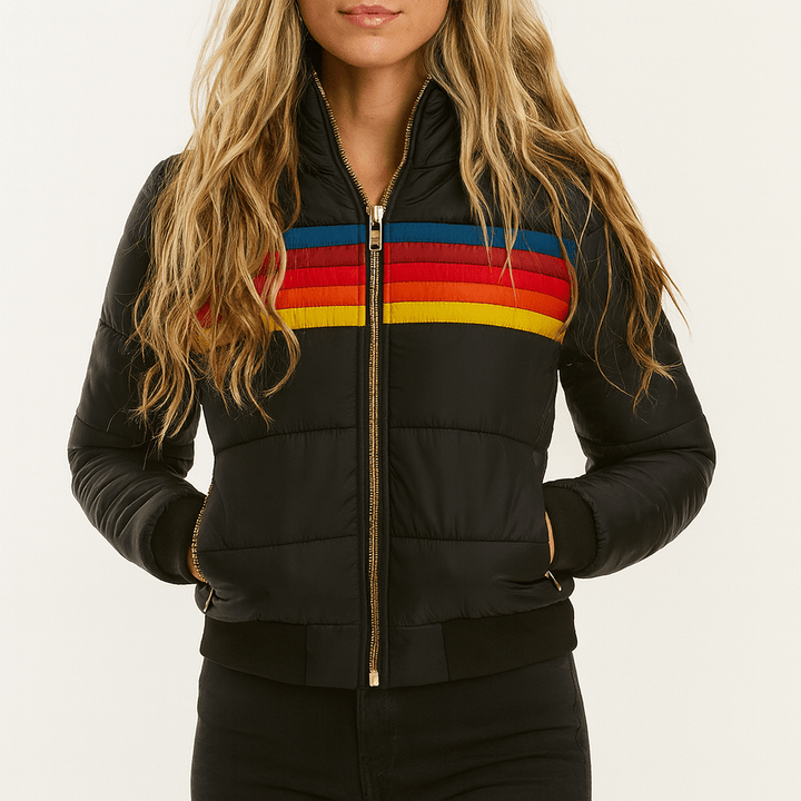 Stella | Retro Stripe Hooded Jacket