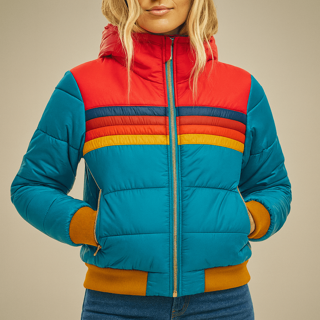Stella | Retro Stripe Hooded Jacket