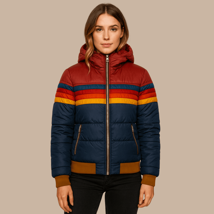 Stella | Retro Stripe Hooded Jacket