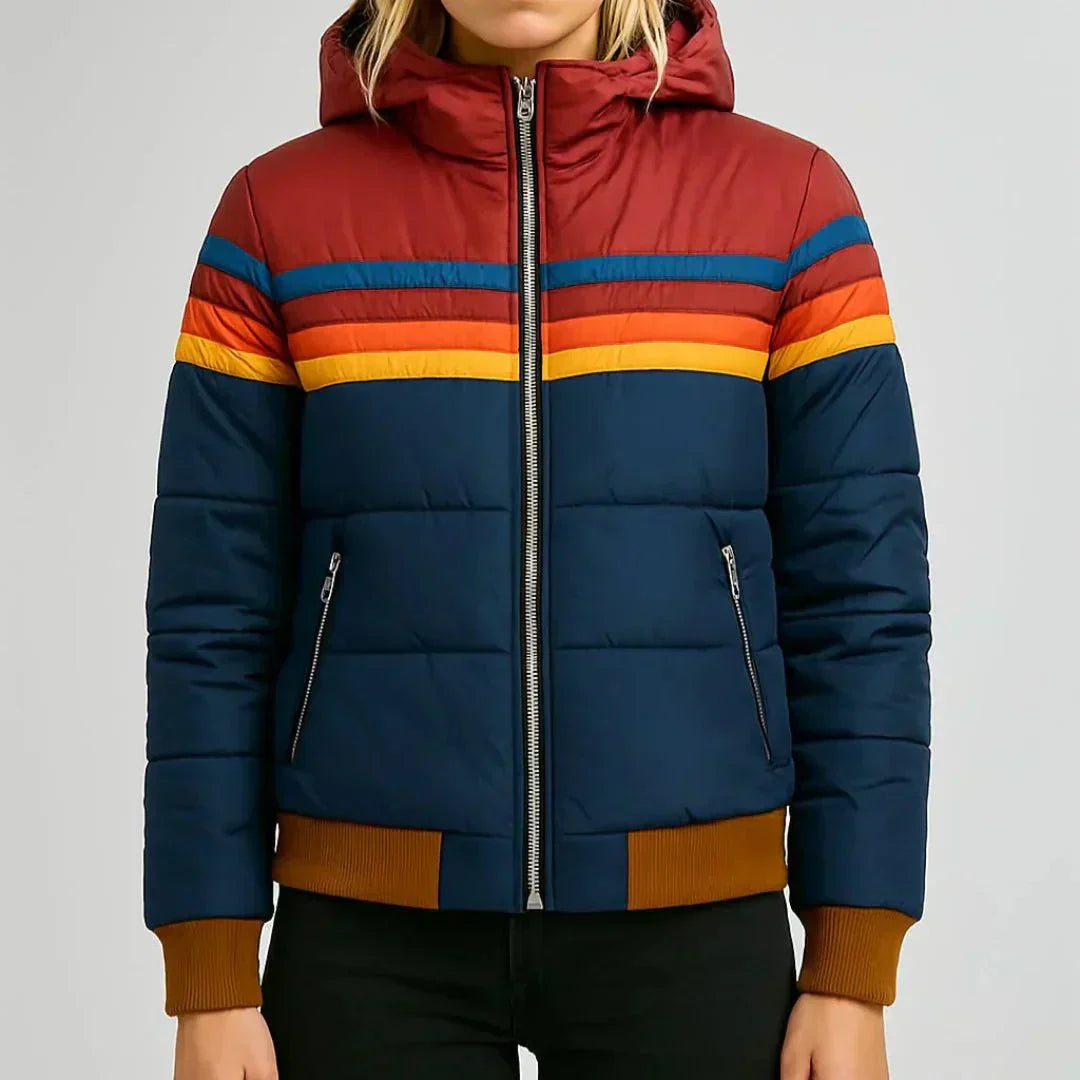 Stella | Retro Stripe Hooded Jacket