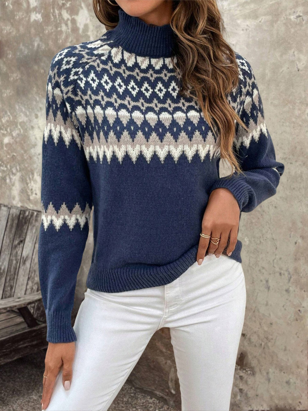 Eleanor | Fair Isle Knit Turtleneck Sweater for Cozy Everyday Wear