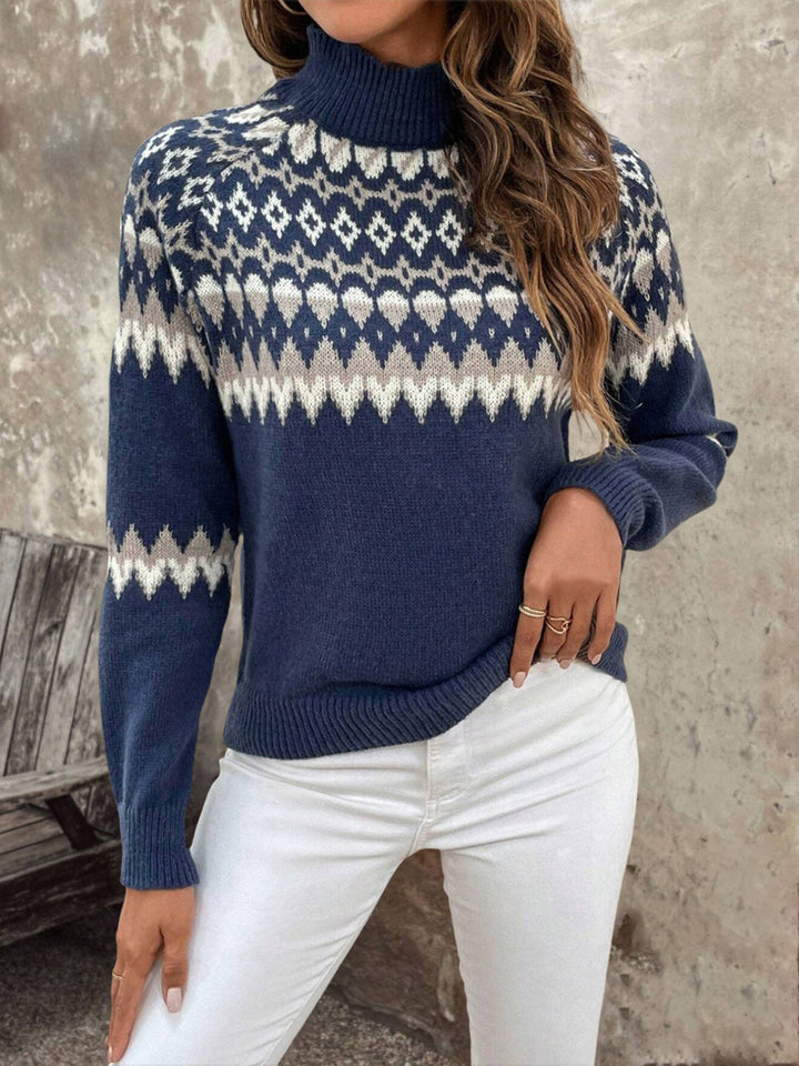 Eleanor | Fair Isle Knit Turtleneck Sweater for Cozy Everyday Wear