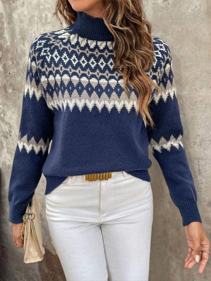 Eleanor | Fair Isle Knit Turtleneck Sweater for Cozy Everyday Wear
