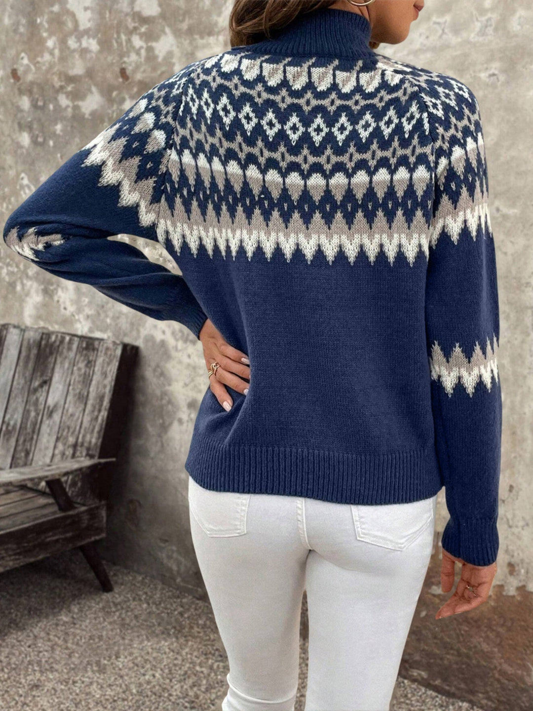 Eleanor | Fair Isle Knit Turtleneck Sweater for Cozy Everyday Wear