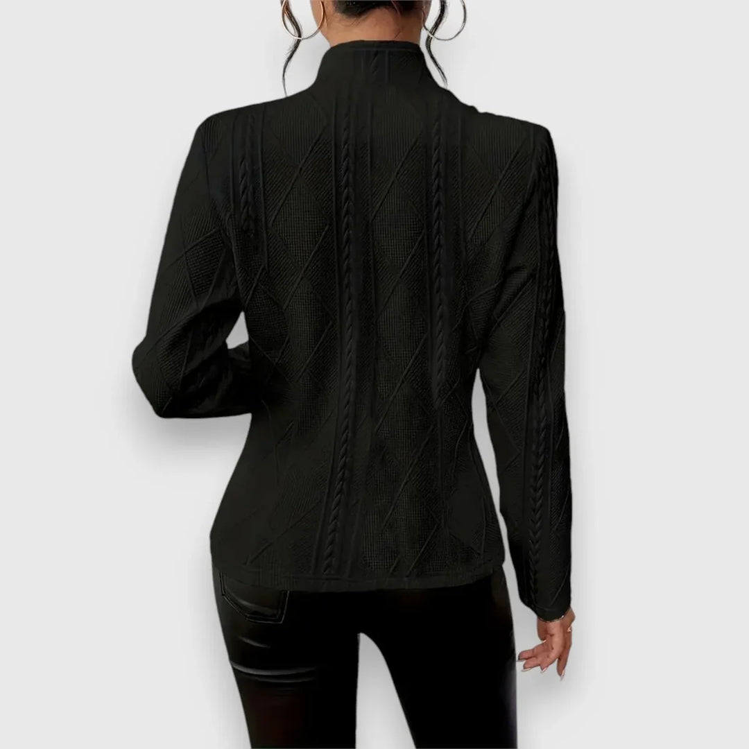 Evelyn | Elegant Cable Knit Button Sweater