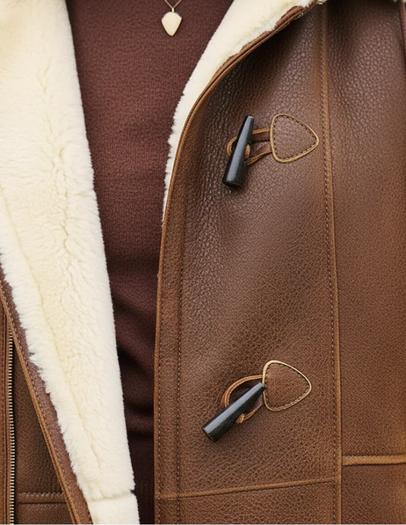 Madeline | Hooded Faux Shearling Duffle Coat