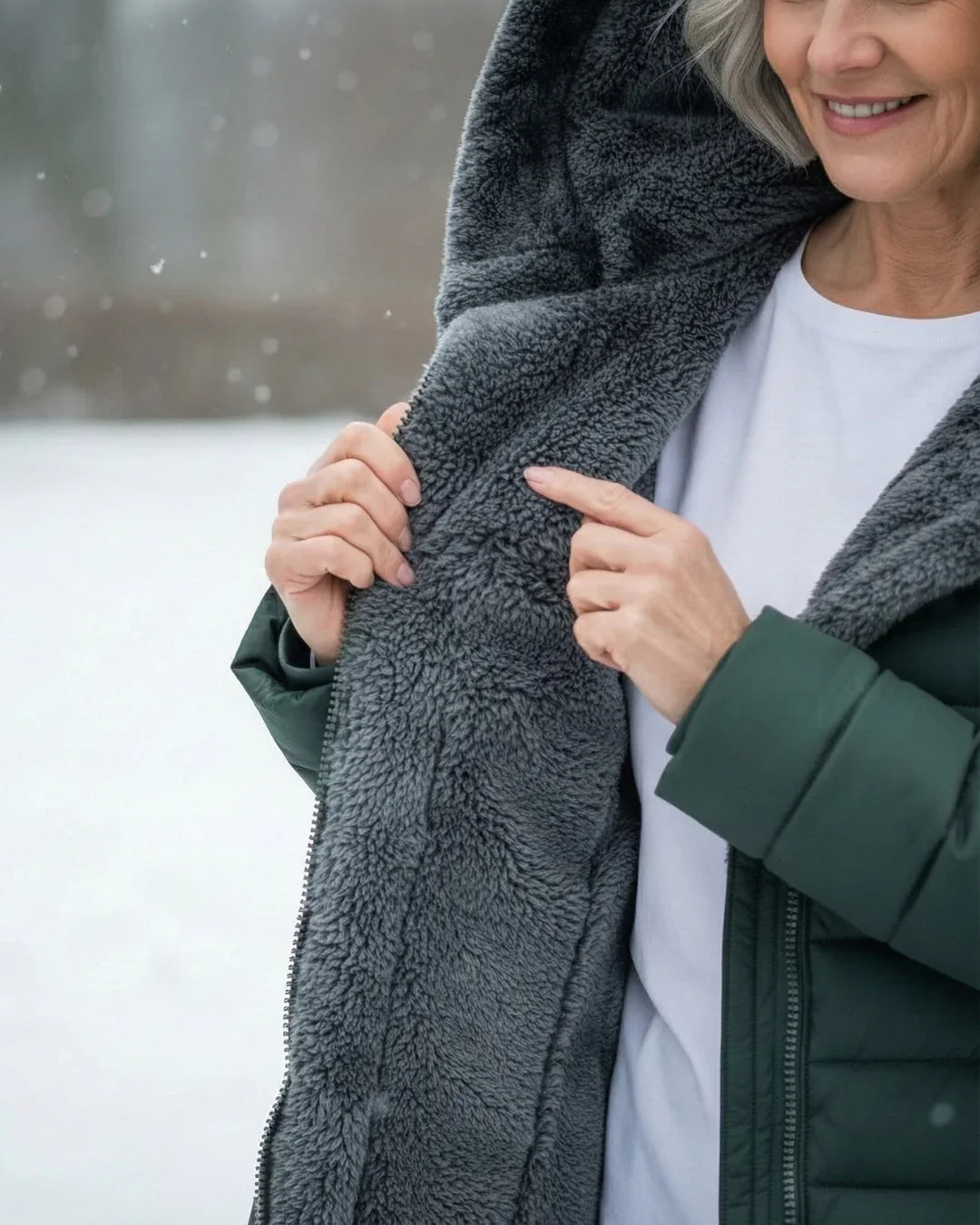 Rosalie | Women’s Sherpa-Lined Hooded Long Puffer Jacket