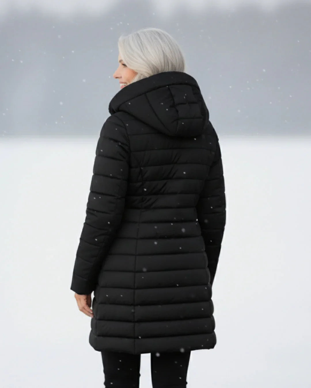 Rosalie | Women’s Sherpa-Lined Hooded Long Puffer Jacket