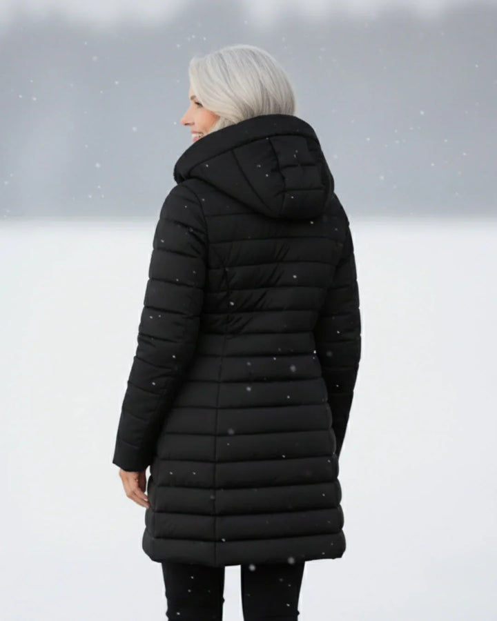 Rosalie | Women’s Sherpa-Lined Hooded Long Puffer Jacket