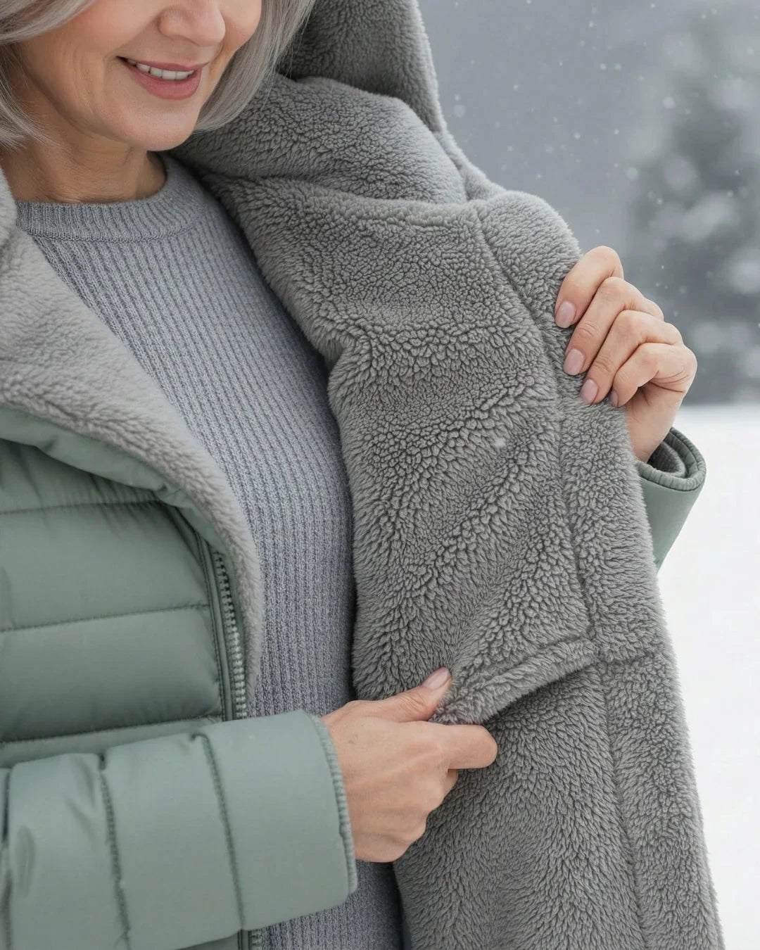 Rosalie | Women’s Sherpa-Lined Hooded Long Puffer Jacket