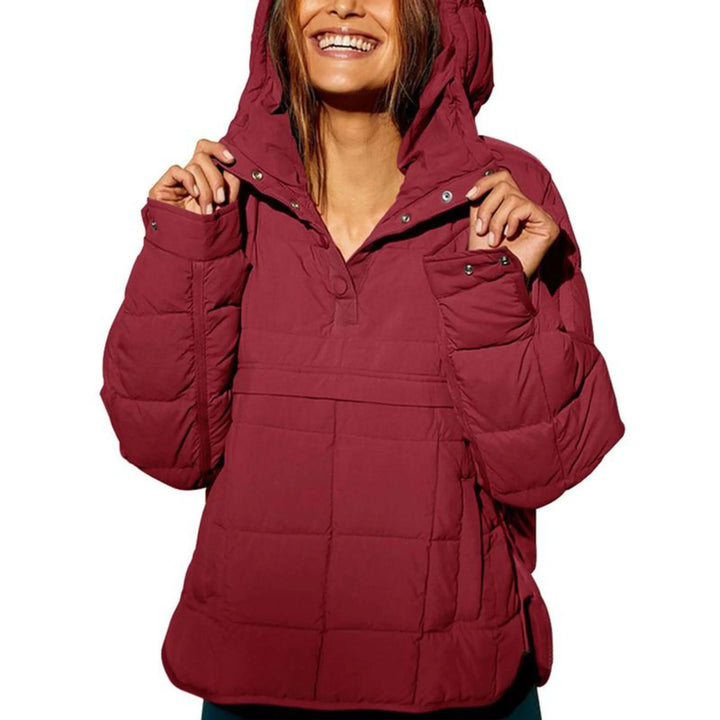 Darcy | Women’s Quilted Half-Zip Hooded Pullover Jacket