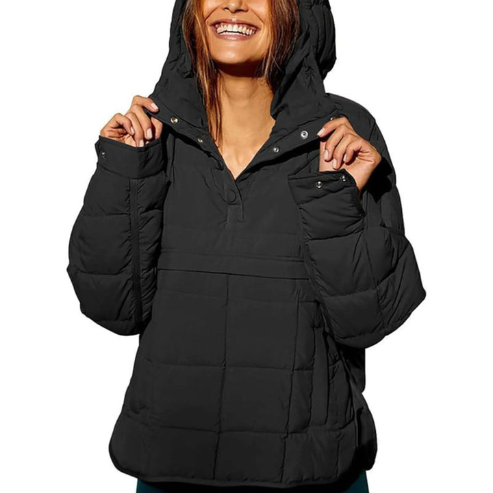 Darcy | Women’s Quilted Half-Zip Hooded Pullover Jacket