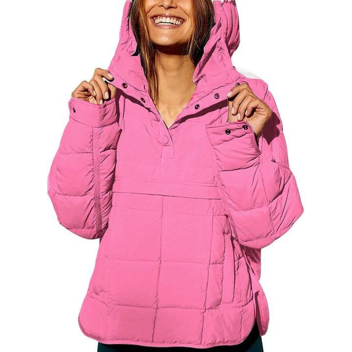 Darcy | Women’s Quilted Half-Zip Hooded Pullover Jacket