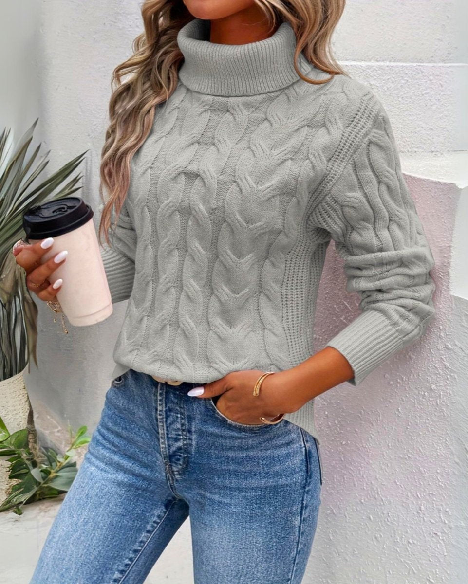 Phoebe | Women’s Cable Knit Turtleneck Sweater