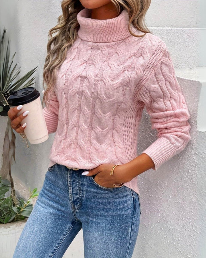 Phoebe | Women’s Cable Knit Turtleneck Sweater