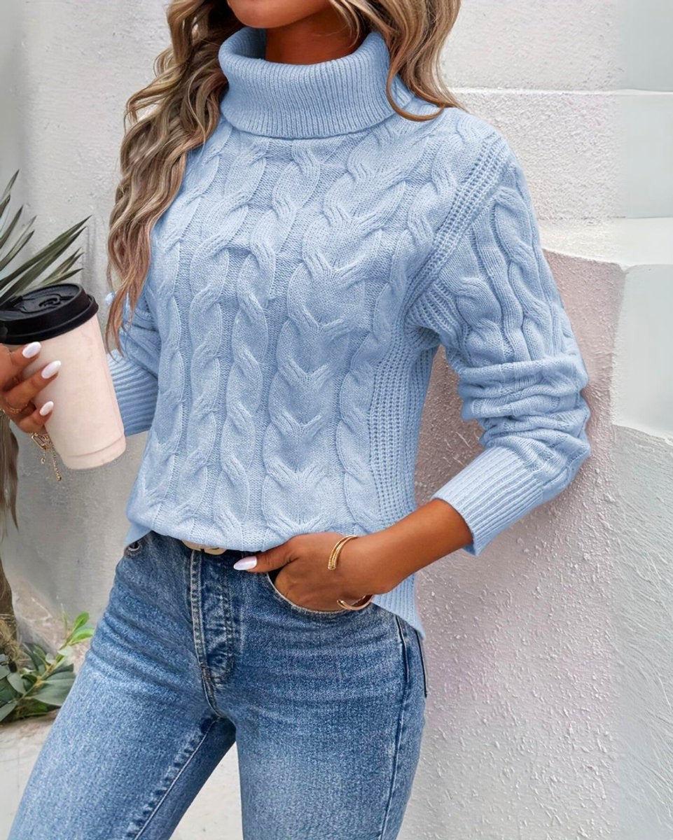Phoebe | Women’s Cable Knit Turtleneck Sweater