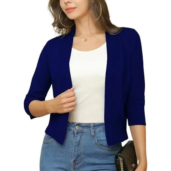 Amelia | Women’s Open-Front Cropped Cardigan with 3/4 Sleeves