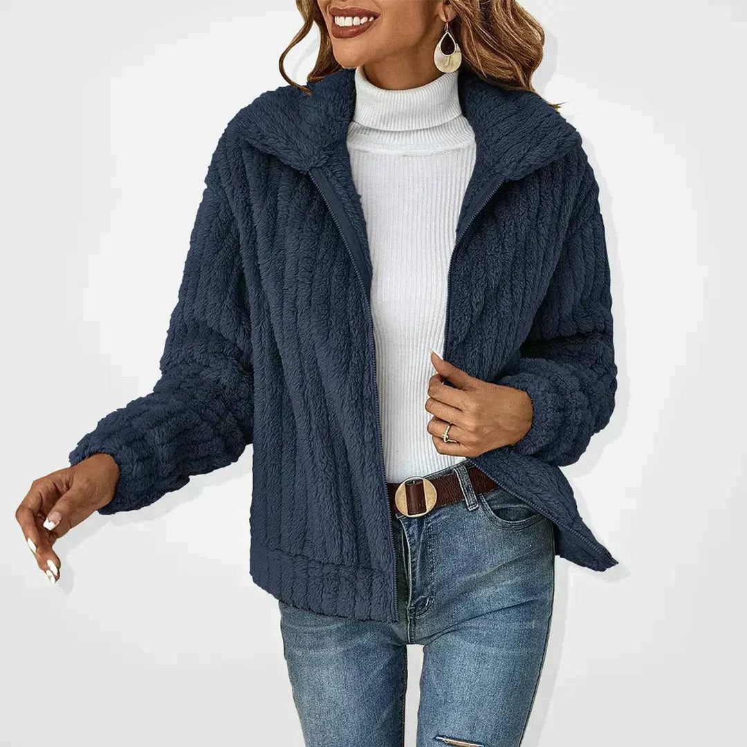 Camille | Soft Textured Zip-Up Jacket