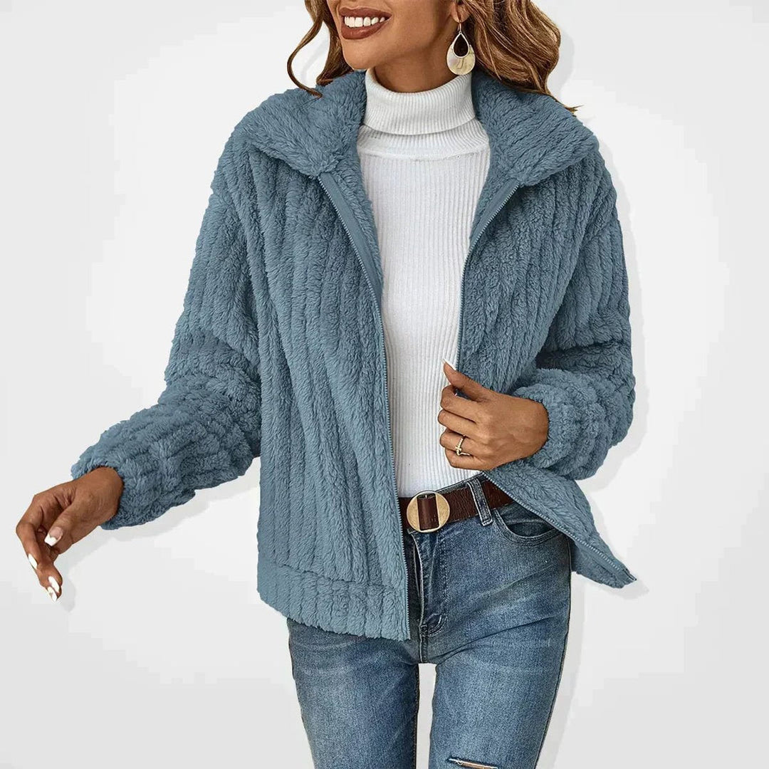 Camille | Soft Textured Zip-Up Jacket
