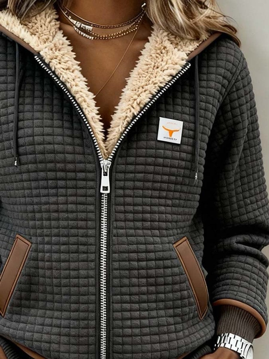 Colette | Sherpa-Lined Quilted Zip-Up Jacket